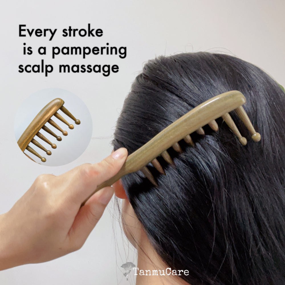 Shop Sandalwood 2-in-1 Massage Hair Comb l TanmuCare