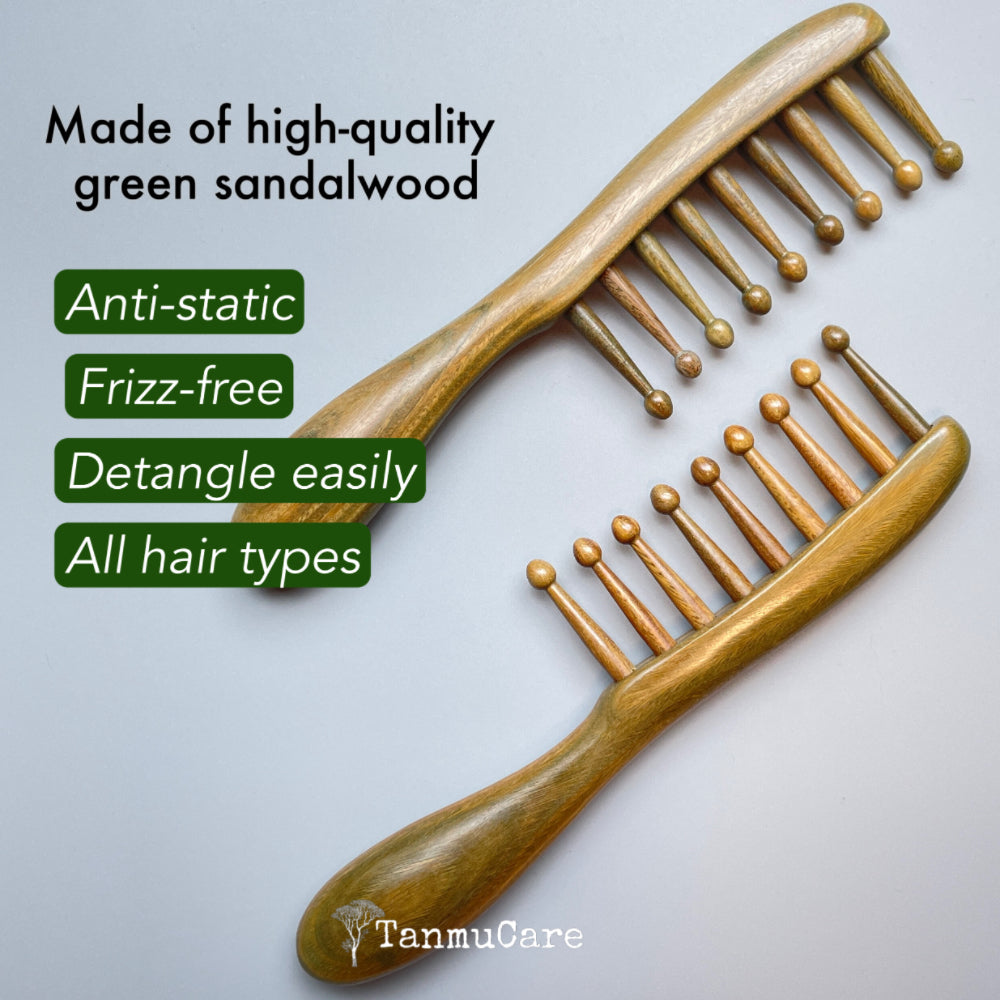Shop Sandalwood 2-in-1 Massage Hair Comb l TanmuCare