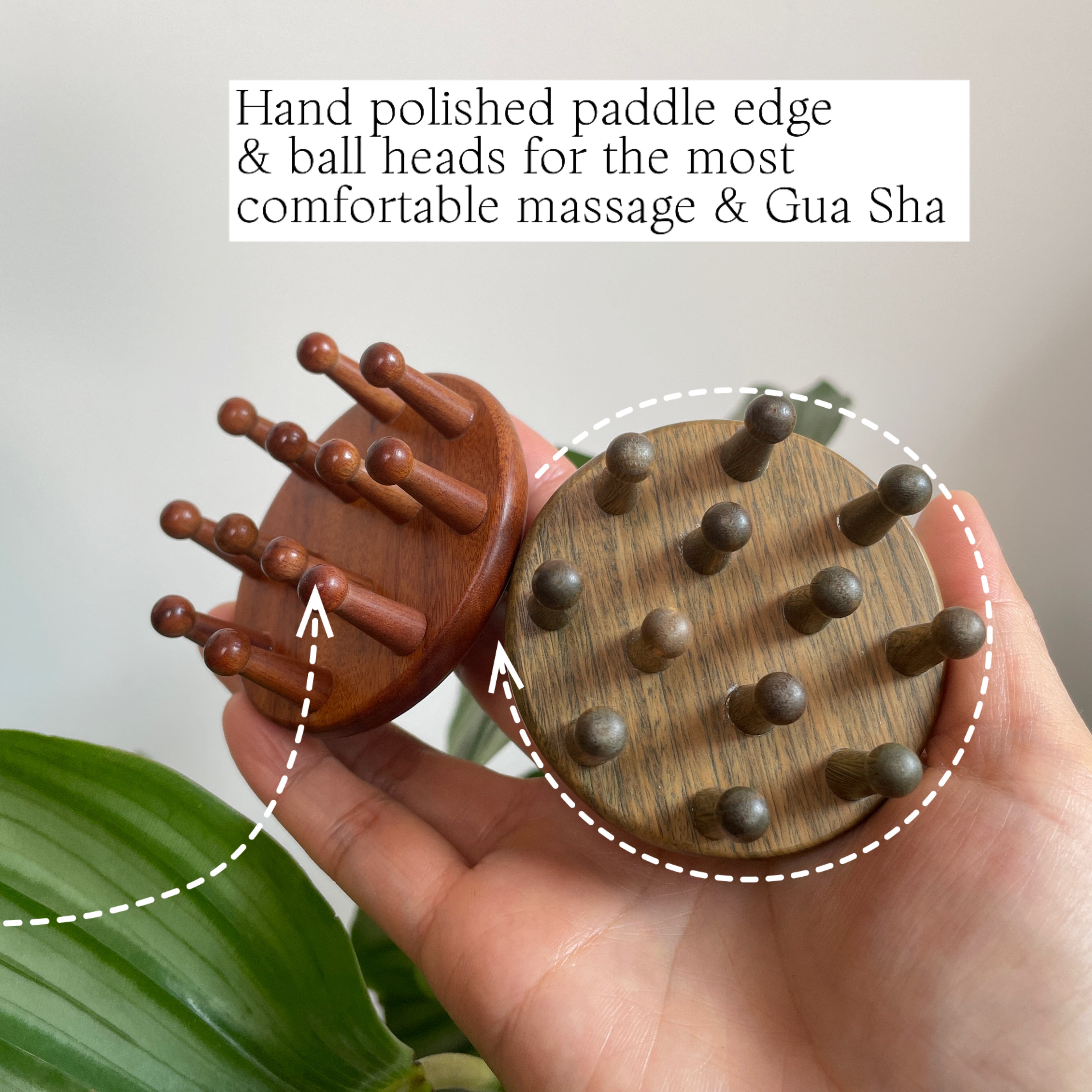 Lotus 12-Teeth Body Meridian Detox Gua Sha Massage Tool (With a ring grip)