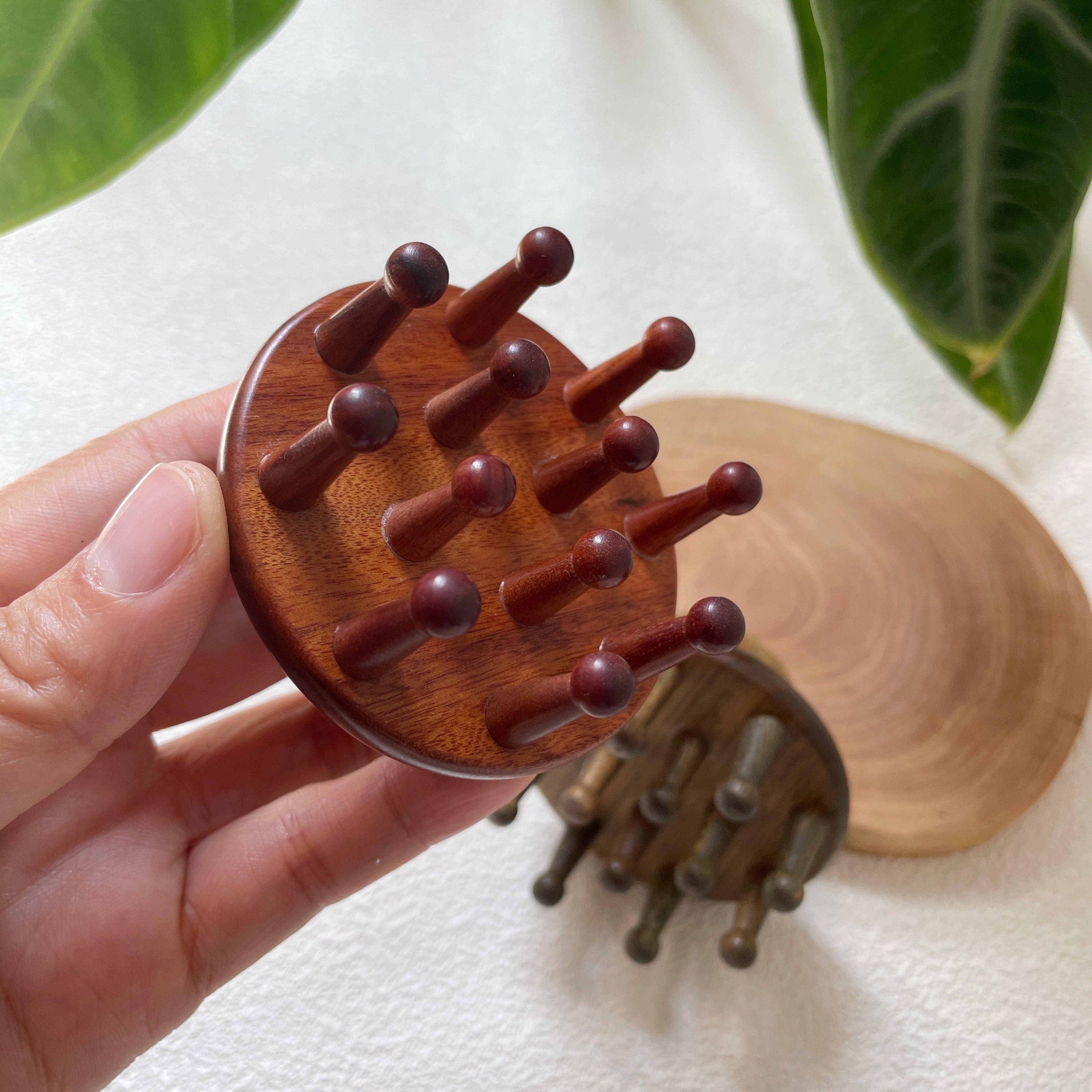 Lotus 12-Teeth Body Meridian Detox Gua Sha Massage Tool (With a ring grip)