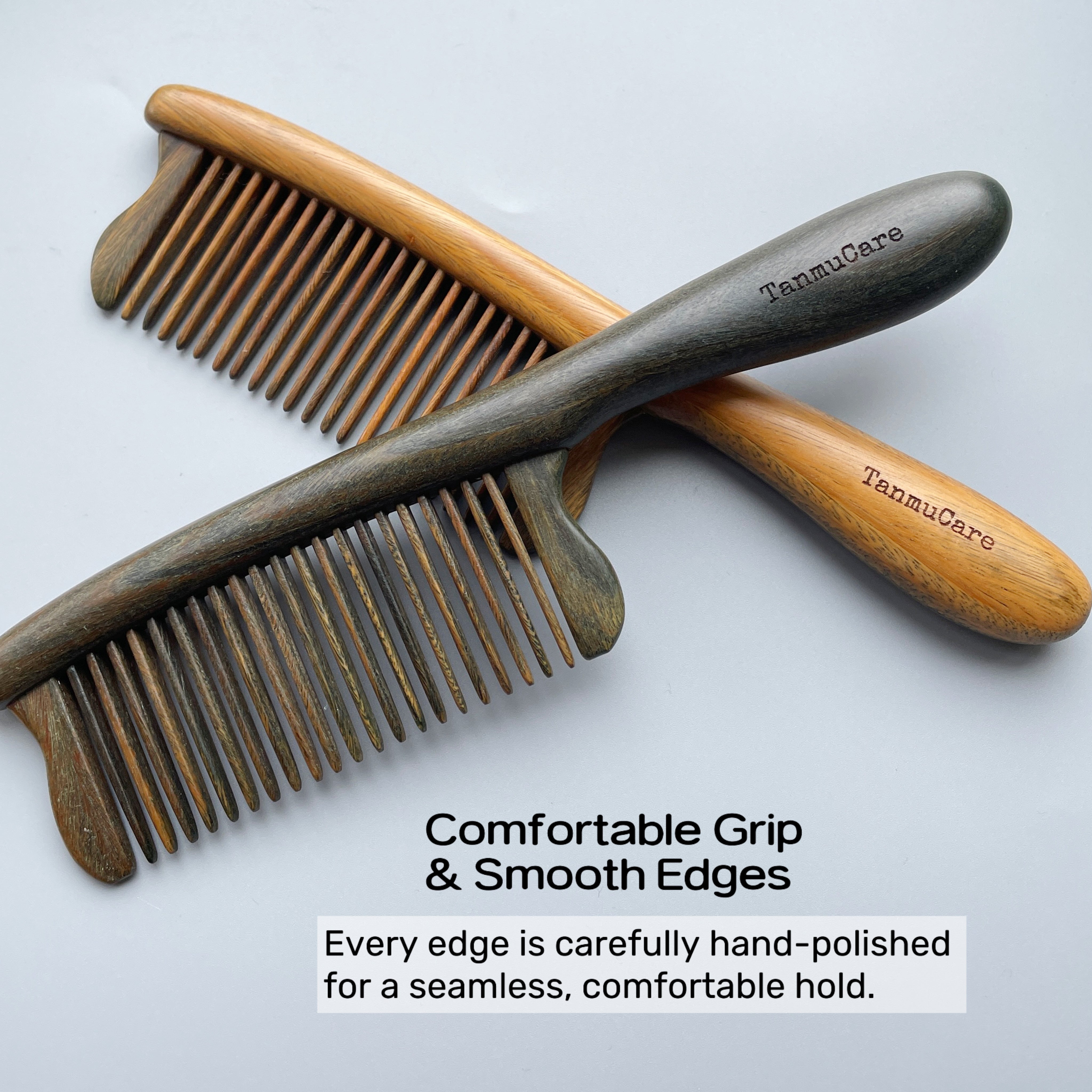 Green Sandalwood Medium-Tooth Hair Comb