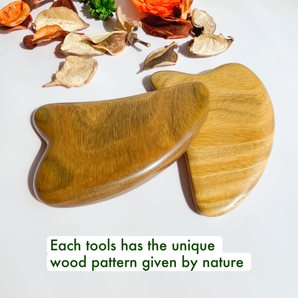 tanmucare sandalwood facial gua sha lifting tool  natural pattern given by nature