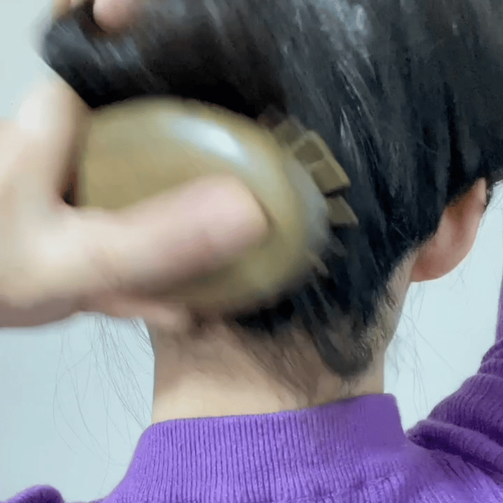 TanmuCare Sandalwood Detangling Hairbrush oval style for long hair scalp massage