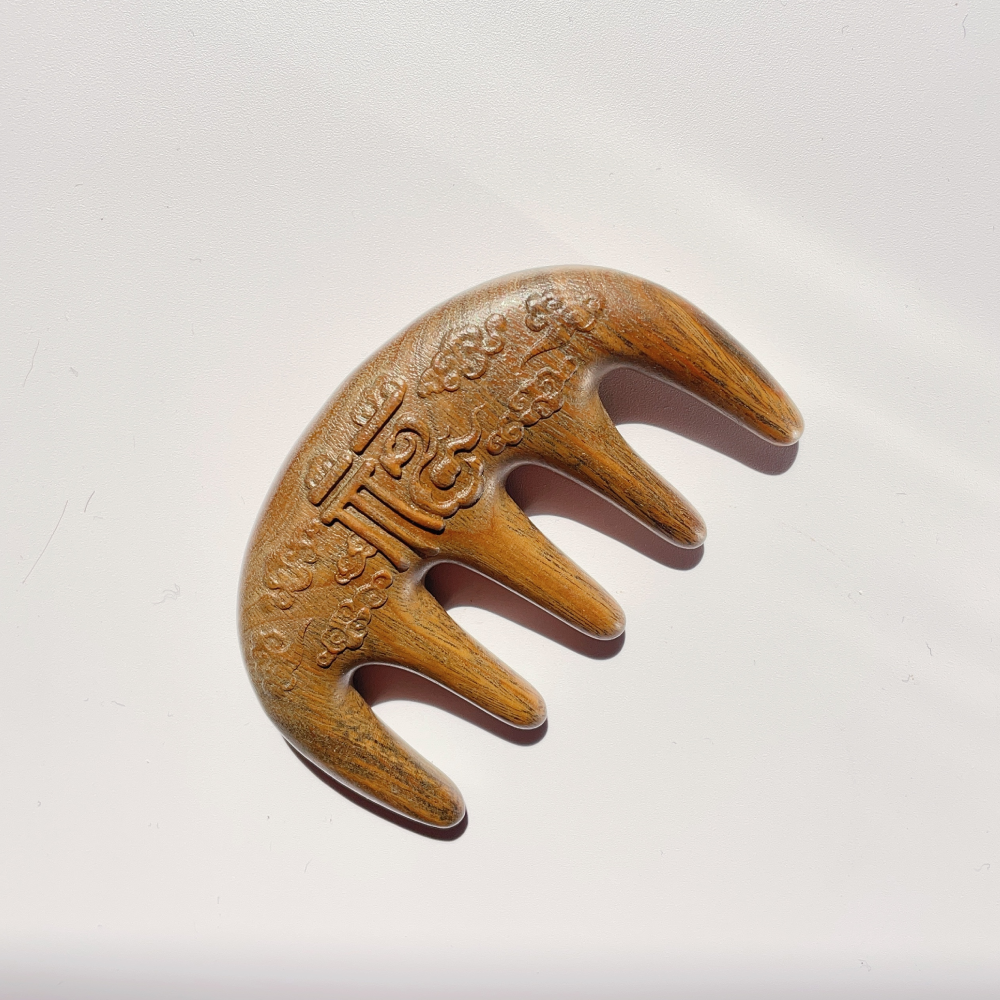 TanmuCare Handcrafted Fu Sandalwood scalp massager main image