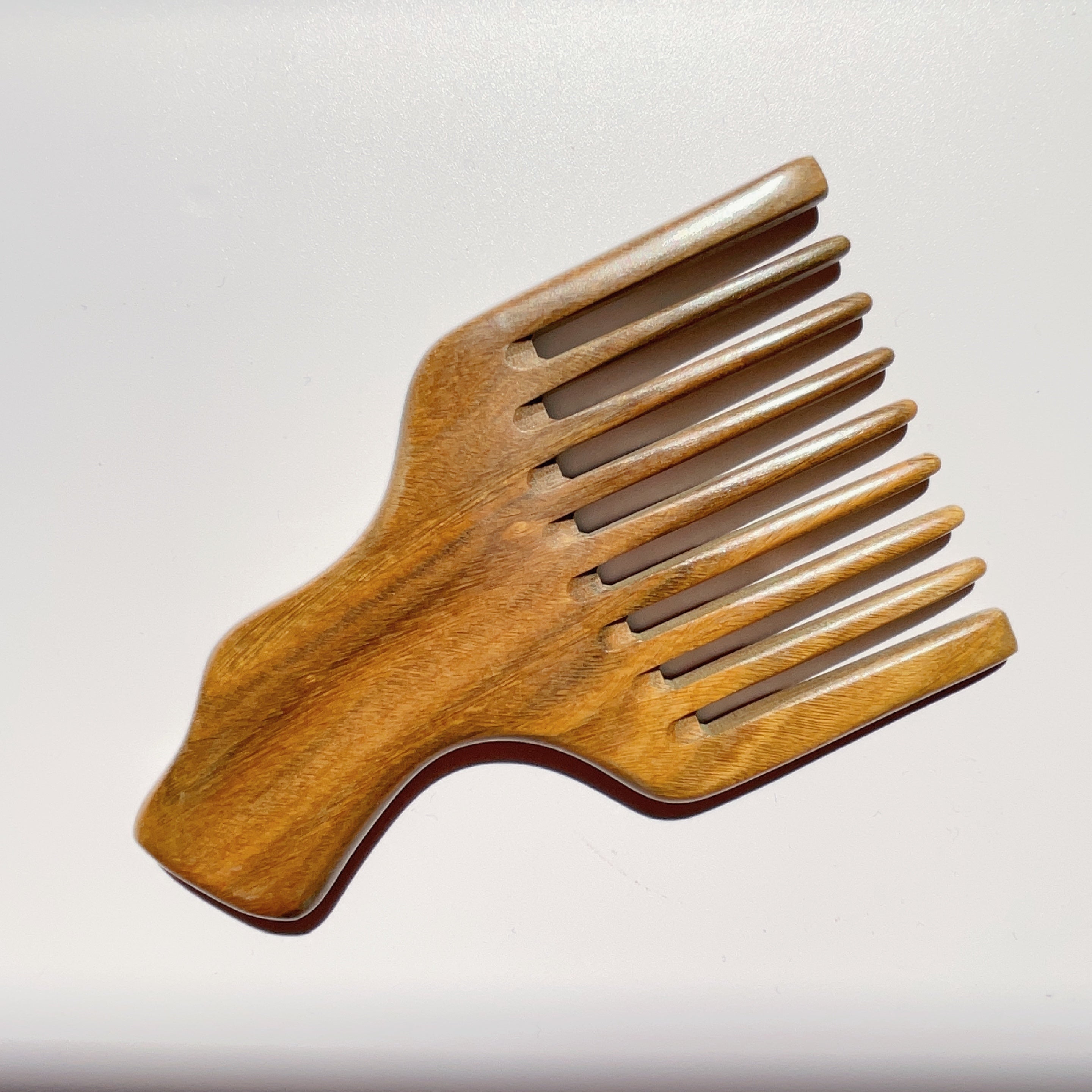 Picker Comb Shop Sandalwood Wide-tooth Afro/Beard Pick Comb Styling Tool Lift Comb ...