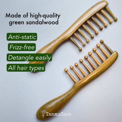 Shop Sandalwood 2-in-1 Massage Hair Comb  l TanmuCare