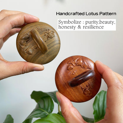 Lotus  12-Teeth  Body Meridian Detox  Gua Sha  Massage Tool (With a ring grip)