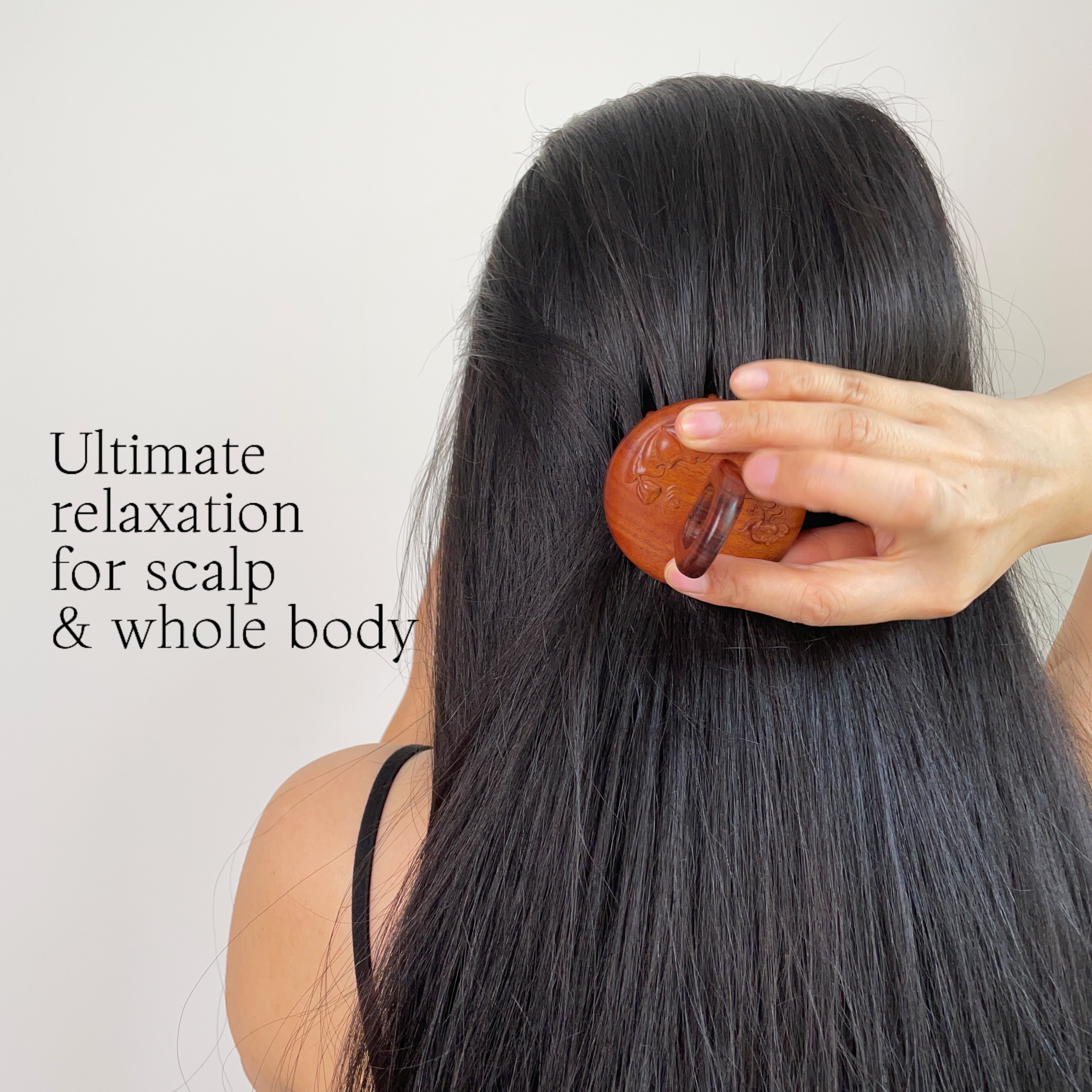 Lotus  12-Teeth  Body Meridian Detox  Gua Sha  Massage Tool (With a ring grip)