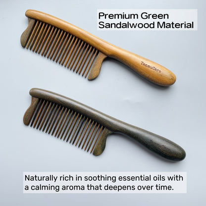 Green Sandalwood Medium-Tooth Hair Comb