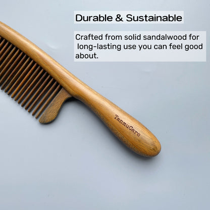 Green Sandalwood Medium-Tooth Hair Comb