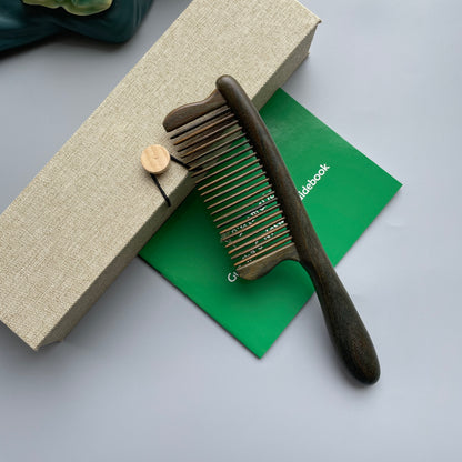 Green Sandalwood Medium-Tooth Hair Comb