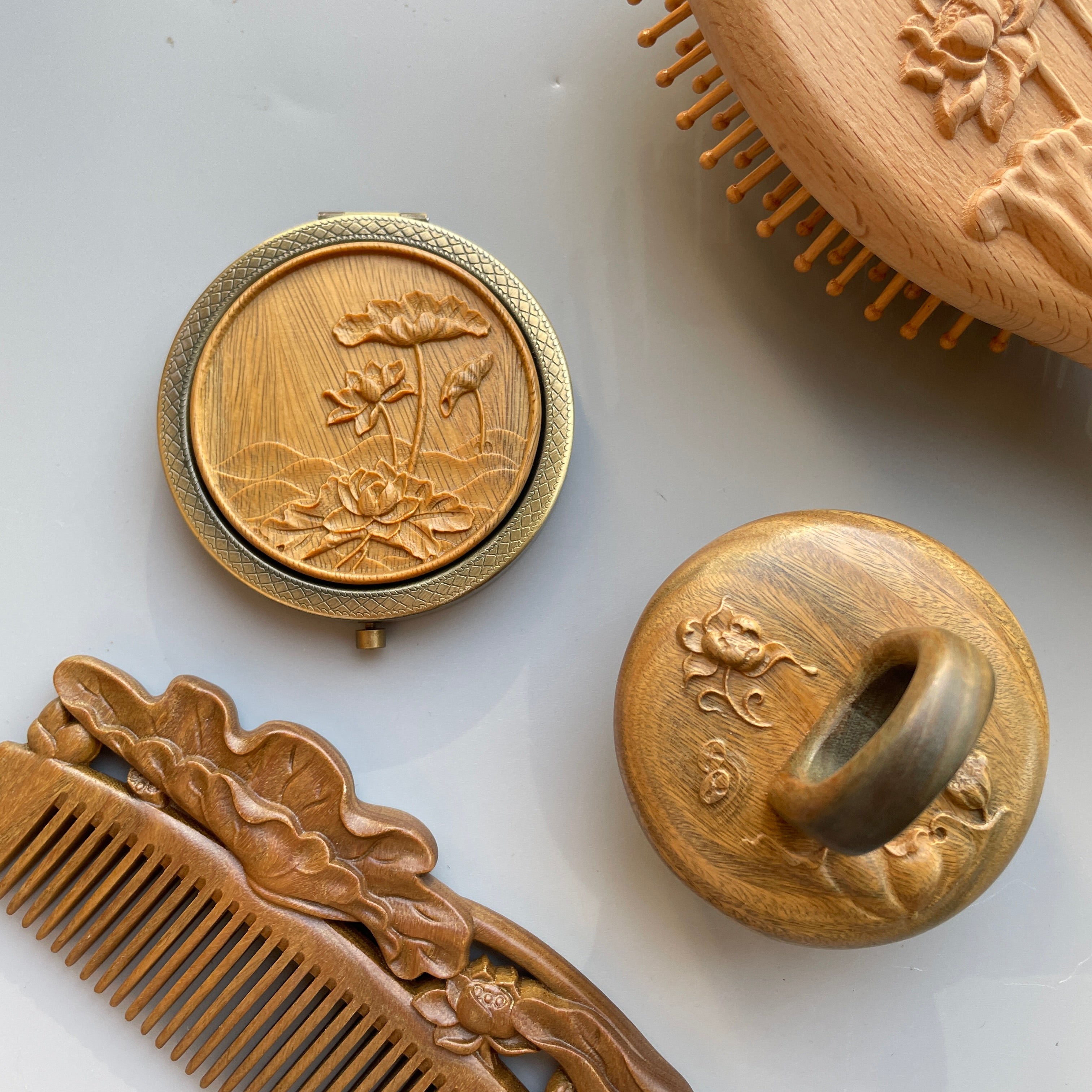 TanmuCare Hair & Holistic Wellness Lotus Pattern Set