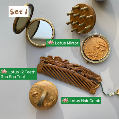 TanmuCare Hair & Holistic Wellness Lotus Pattern Set