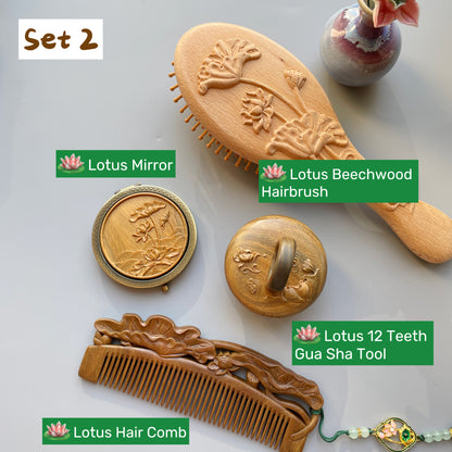 TanmuCare Hair & Holistic Wellness Lotus Pattern Set