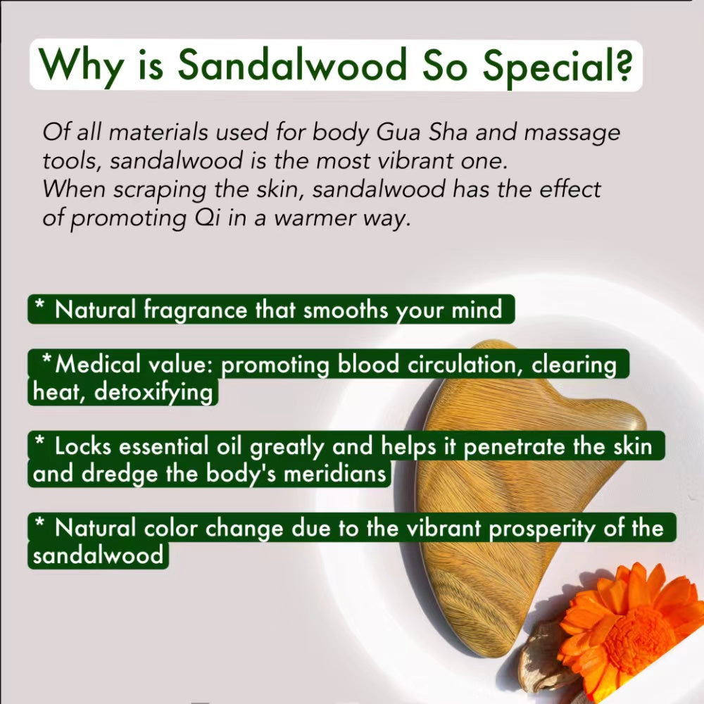 tanmucare sandalwood facial gua sha lifting tool