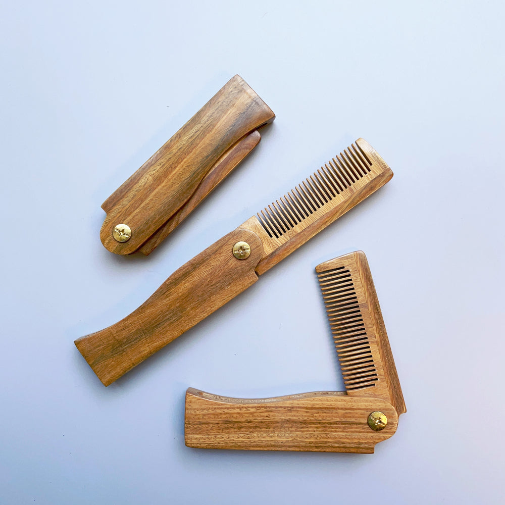 TanmuCare Sandalwood Folding Beard/ Mustaches Comb